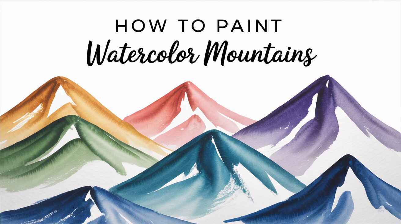 How to Paint Simple Watercolor Mountains