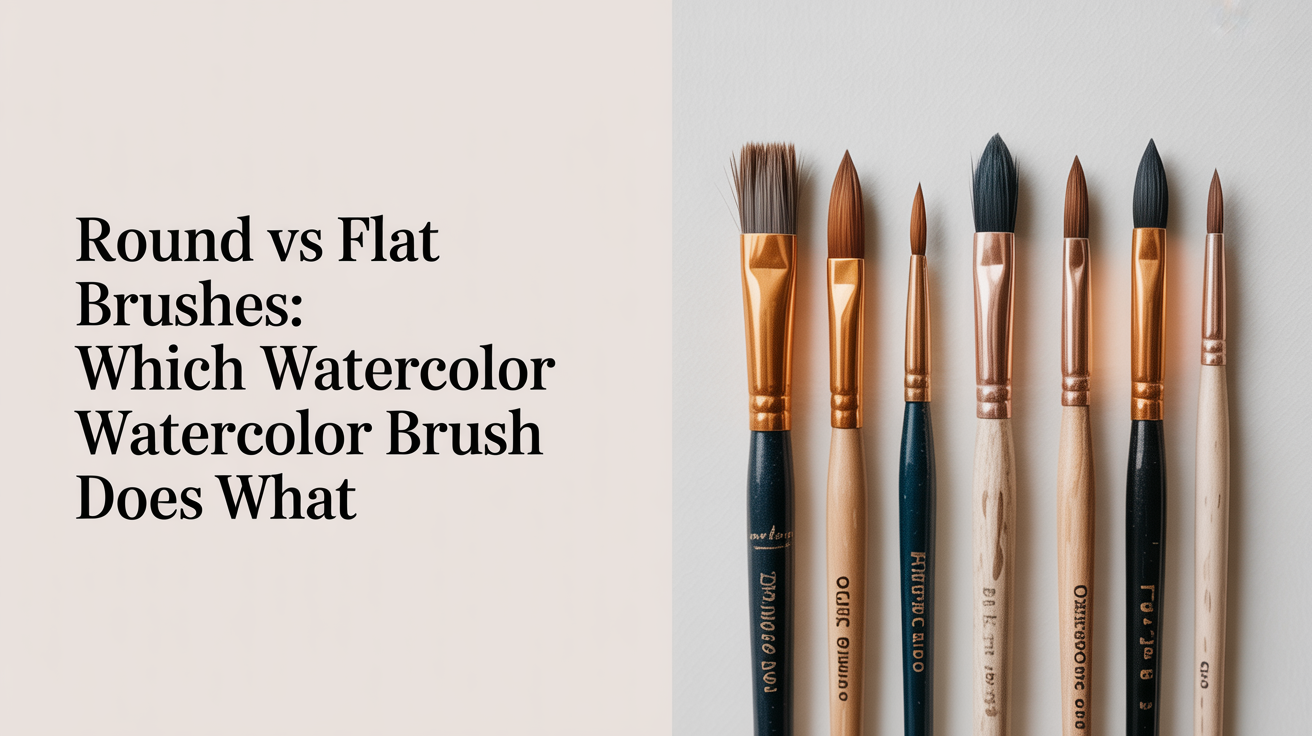 Round vs Flat Brushes: Which Watercolor Brush Does What