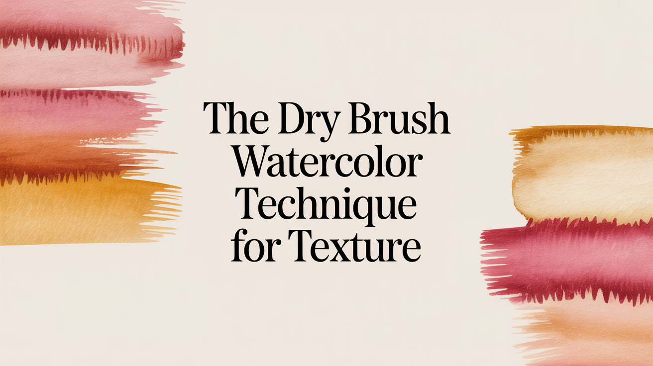 The Dry Brush Watercolor Technique for Texture