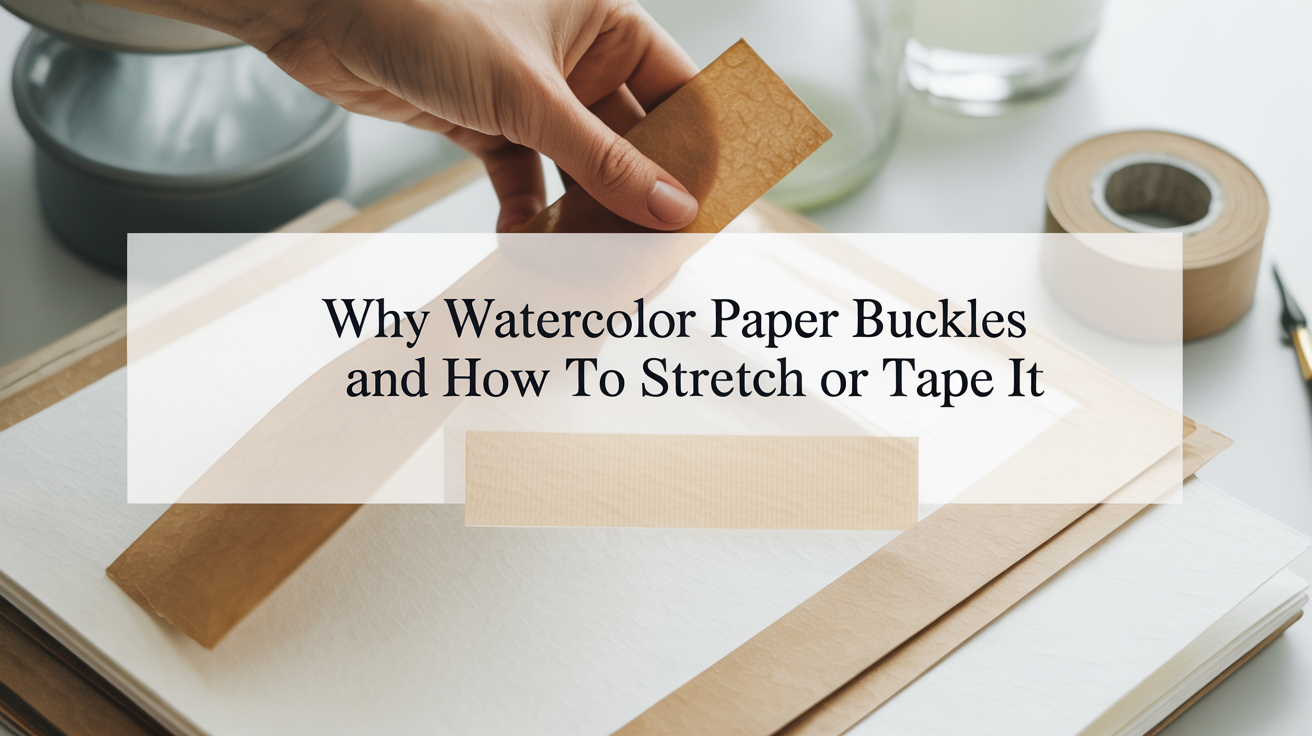 Why Watercolor Paper Buckles and How to Stretch or Tape It